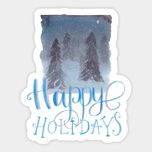 Happy holidays landscape Sticker